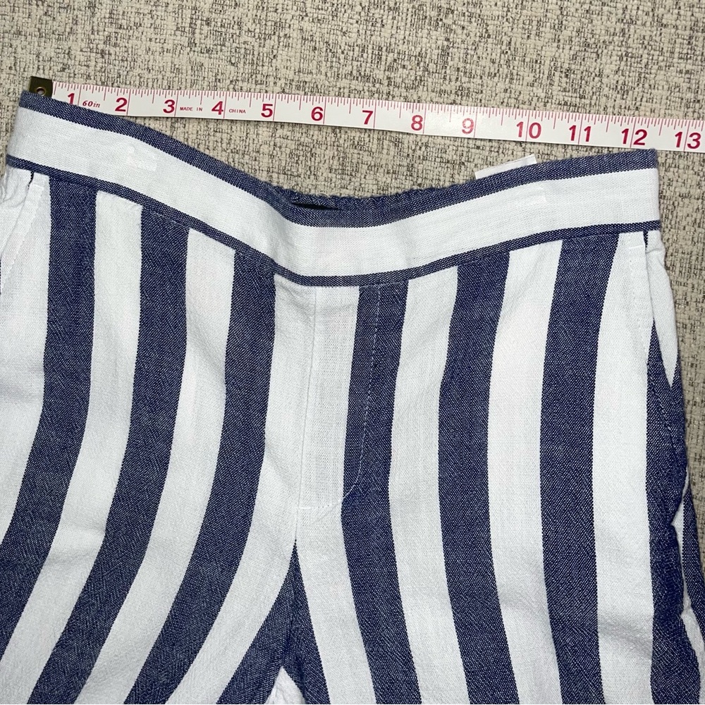 🛍️🌟Host Pic 🌟Banana Republic Rowan Striped Wide Leg Size 2 Pețite - Picture 6 of 8